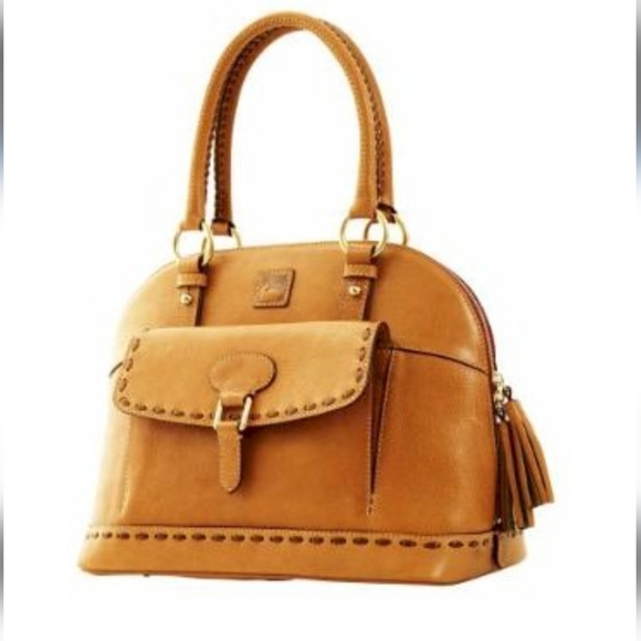 Dooney & Bourke Handbags - DOONEY & BURKE Florentine Vachetta Natural Leather Domed Satchel🛍❤️